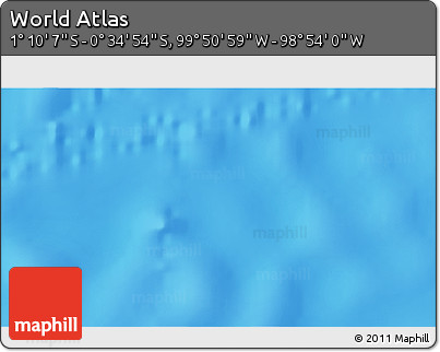 Shaded Relief 3D Map of the Area around 0° 52' 31" S, 99° 22' 30" W