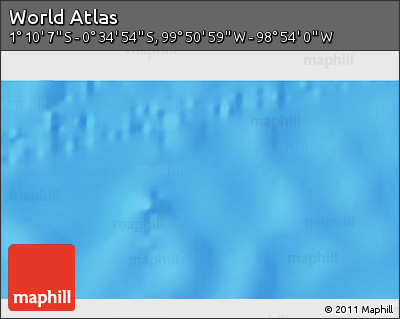 Shaded Relief 3D Map of the Area around 0° 52' 31" S, 99° 22' 30" W