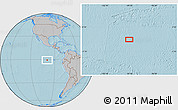 Gray Location Map of the area around 0° 52' 31" S, 99° 22' 30" W, hill shading