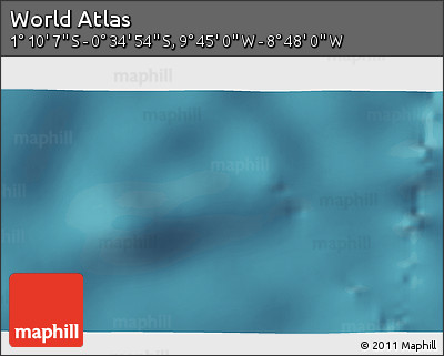Satellite 3D Map of the Area around 0° 52' 31" S, 9° 16' 30" W