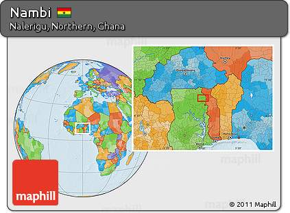 Political Location Map of Nambi