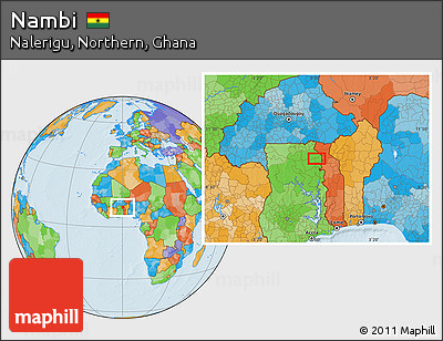Political Location Map of Nambi