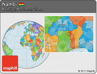 Political Location Map of Nambi