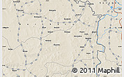 Shaded Relief Map of the area around 10° 7' 21" N, 0° 4' 30" E