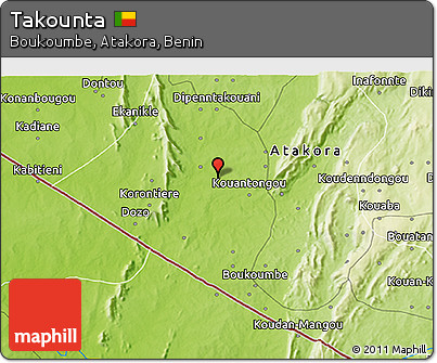 Physical 3D Map of Takounta
