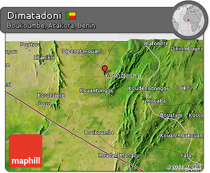 Satellite 3D Map of Dimatadoni