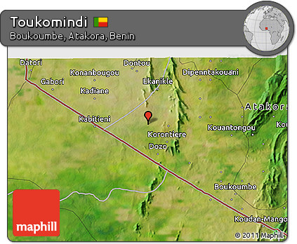 Satellite 3D Map of Toukomindi