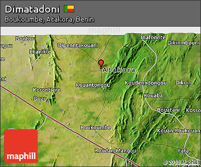 Satellite 3D Map of Dimatadoni
