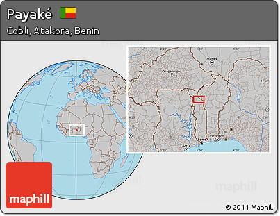 Gray Location Map of Payaké