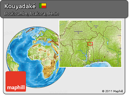 Physical Location Map of Kouyadaké