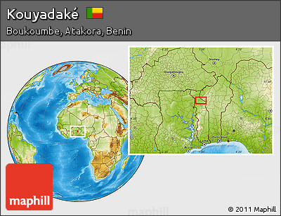 Physical Location Map of Kouyadaké