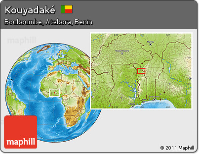 Physical Location Map of Kouyadaké