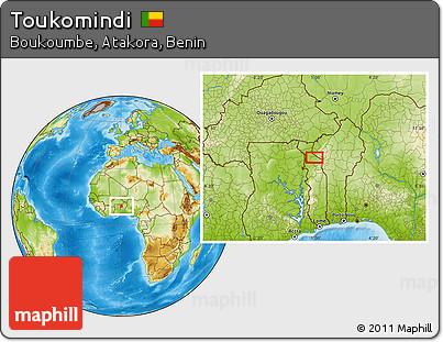 Physical Location Map of Toukomindi