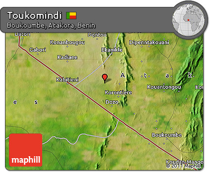 Satellite Map of Toukomindi