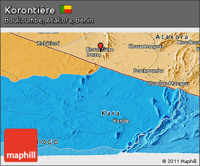 Political Panoramic Map of Korontière