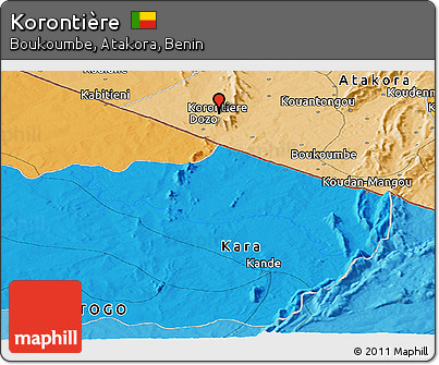 Political Panoramic Map of Korontière