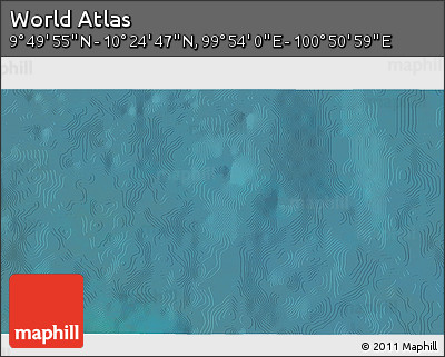 Satellite 3D Map of the Area around 10° 7' 21" N, 100° 22' 30" E