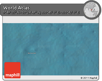 Satellite 3D Map of the Area around 10° 7' 21" N, 101° 13' 29" E
