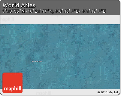 Satellite 3D Map of the Area around 10° 7' 21" N, 101° 13' 29" E