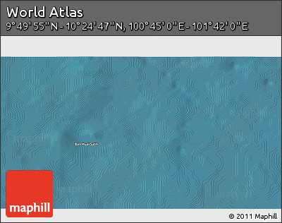 Satellite 3D Map of the Area around 10° 7' 21" N, 101° 13' 29" E