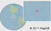 Savanna Style Location Map of the area around 10° 7' 21" N, 101° 4' 29" W, hill shading