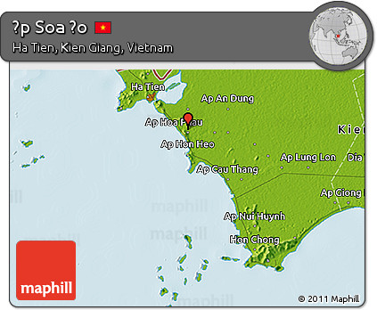Physical 3D Map of Ấp Soa Ảo