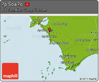 Physical 3D Map of Ấp Soa Ảo