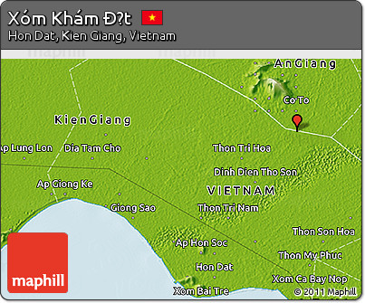 Physical 3D Map of Xóm Khám Ðạt