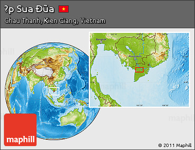 Physical Location Map of Ấp Sua Ðũa