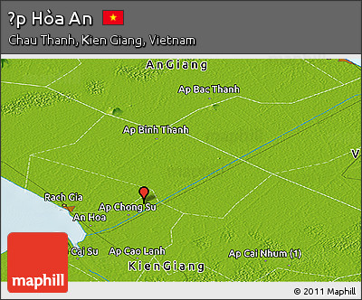 Physical Panoramic Map of Ấp Hòa An