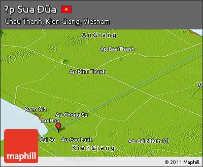 Physical Panoramic Map of Ấp Sua Ðũa