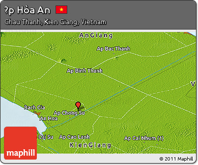 Physical Panoramic Map of Ấp Hòa An