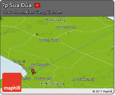 Physical Panoramic Map of Ấp Sua Ðũa