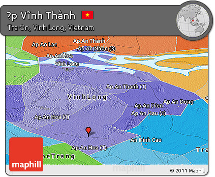 Political Panoramic Map of Ấp Vĩnh Thành