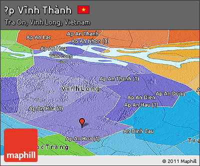 Political Panoramic Map of Ấp Vĩnh Thành
