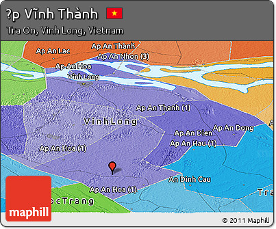 Political Panoramic Map of Ấp Vĩnh Thành