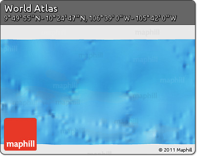 Shaded Relief 3D Map of the Area around 10° 7' 21" N, 106° 10' 30" W