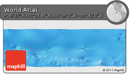 Shaded Relief Panoramic Map of the Area around 10° 7' 21" N, 106° 10' 30" W
