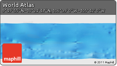 Shaded Relief Panoramic Map of the Area around 10° 7' 21" N, 106° 10' 30" W