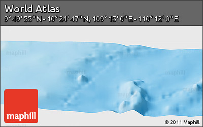 Physical Panoramic Map of the Area around 10° 7' 21" N, 109° 43' 29" E