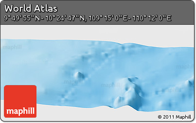Physical Panoramic Map of the Area around 10° 7' 21" N, 109° 43' 29" E