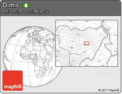 Blank Location Map of Dimis