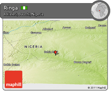Physical Panoramic Map of Ringa
