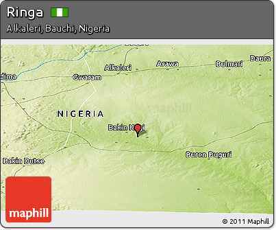 Physical Panoramic Map of Ringa