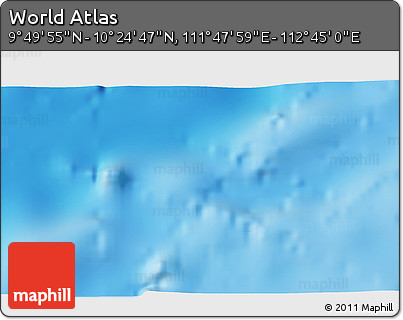 Physical 3D Map of the Area around 10° 7' 21" N, 112° 16' 30" E