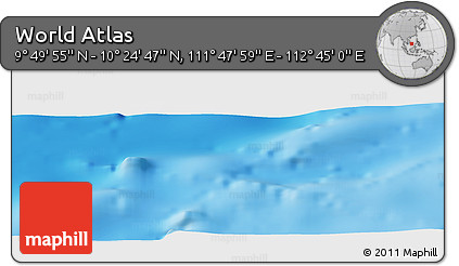 Physical Panoramic Map of the Area around 10° 7' 21" N, 112° 16' 30" E