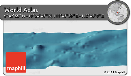 Satellite Panoramic Map of the Area around 10° 7' 21" N, 112° 16' 30" E