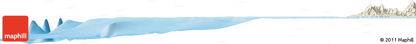 Shaded Relief Horizon Map of the Area around 10° 7' 21" N, 118° 13' 29" E