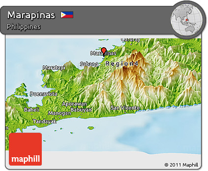 Physical Panoramic Map of Marapinas