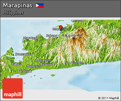 Physical Panoramic Map of Marapinas